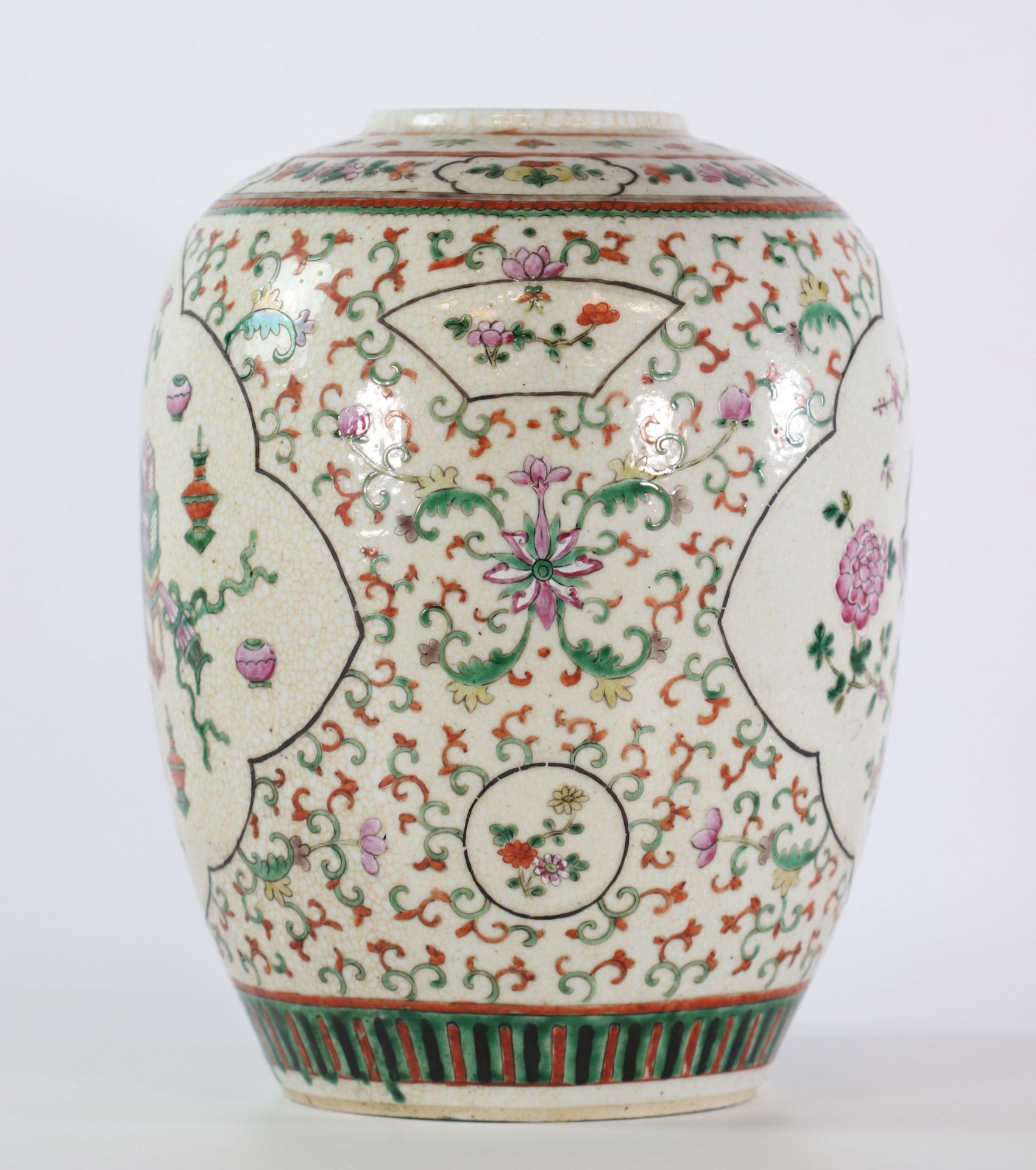 China cracked porcelain vase 19th century furniture decor - Image 2 of 5