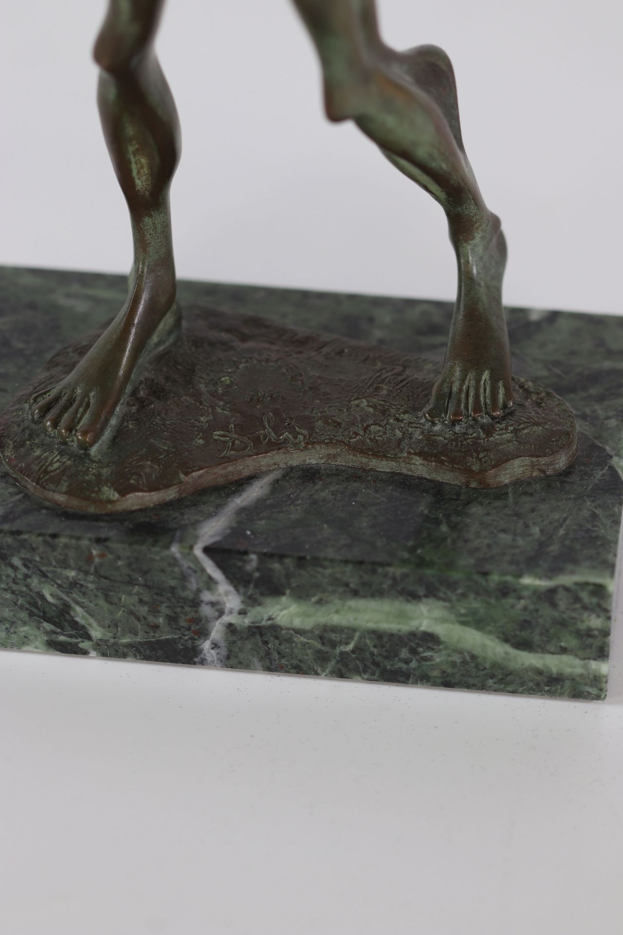 Salvador Dali Homage to Newton 1981 Bronze sculpture with green patina Signed"Dali Dated 1981 Number - Image 6 of 6
