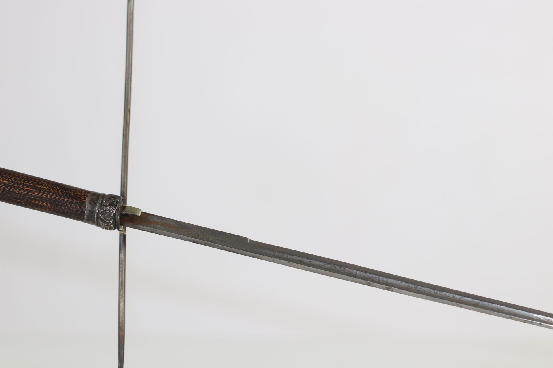 Sword cane, silver mount, France, late 19th century - Image 2 of 3