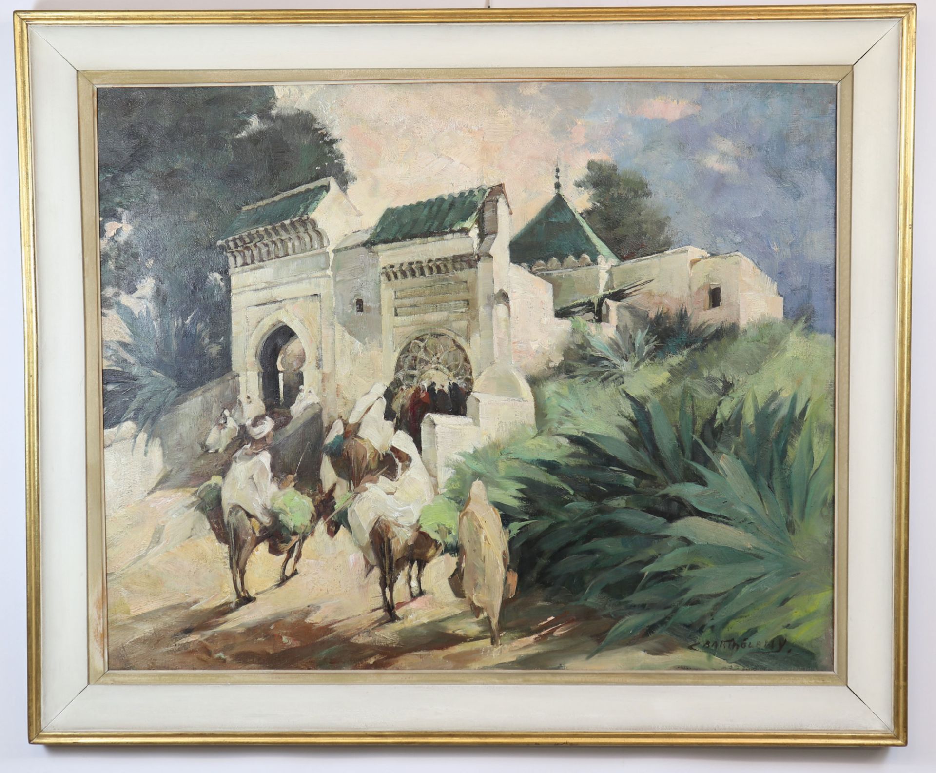 Camille BARTHELEMY (1890-1961) large oil on canvas"Marabout near Meknes""page 268 of the catalog Rai - Image 2 of 2