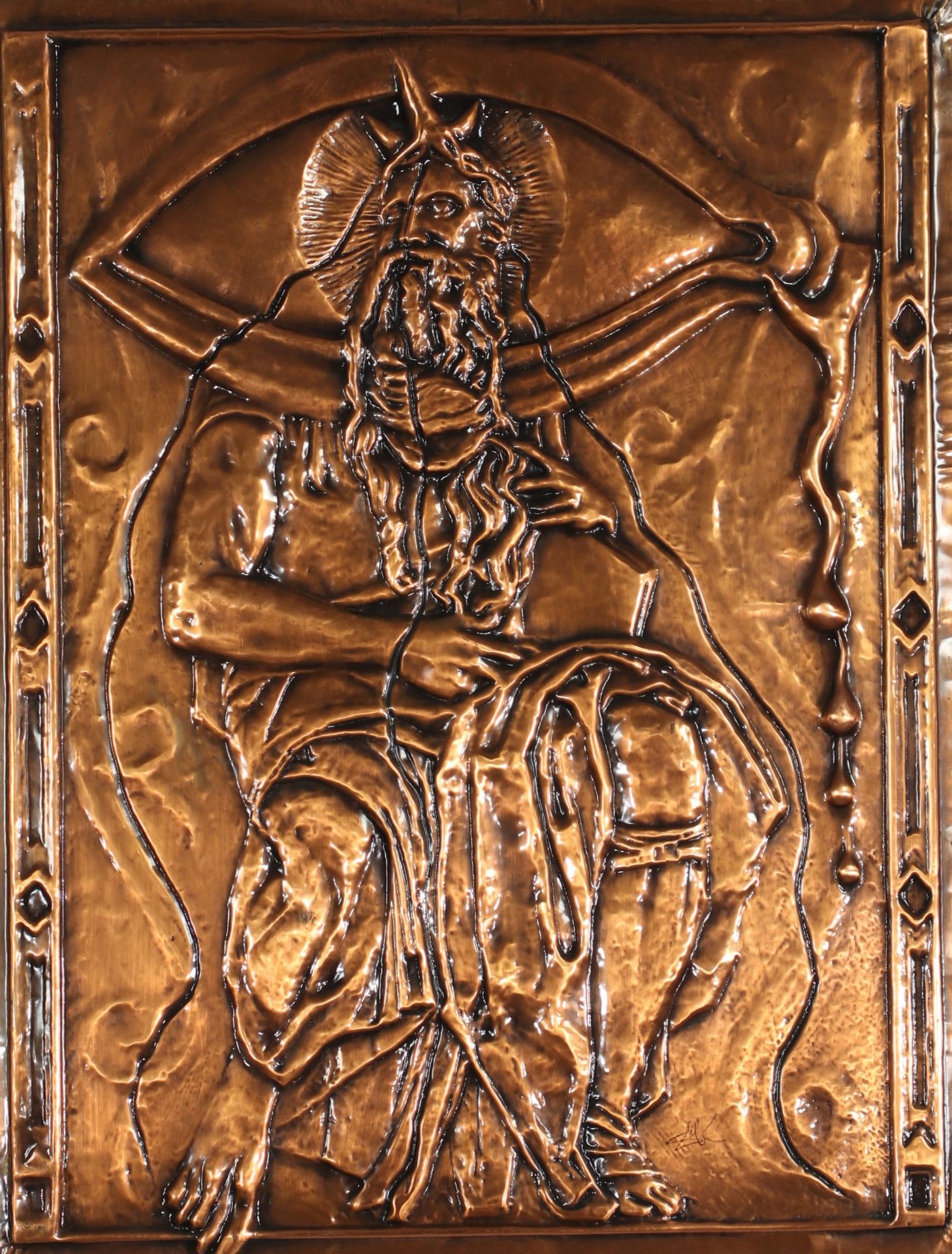 Salvador Dali"Moses and Monotheism" 1974 Original embossed bronze bas-relief, with patina Signed"Dal