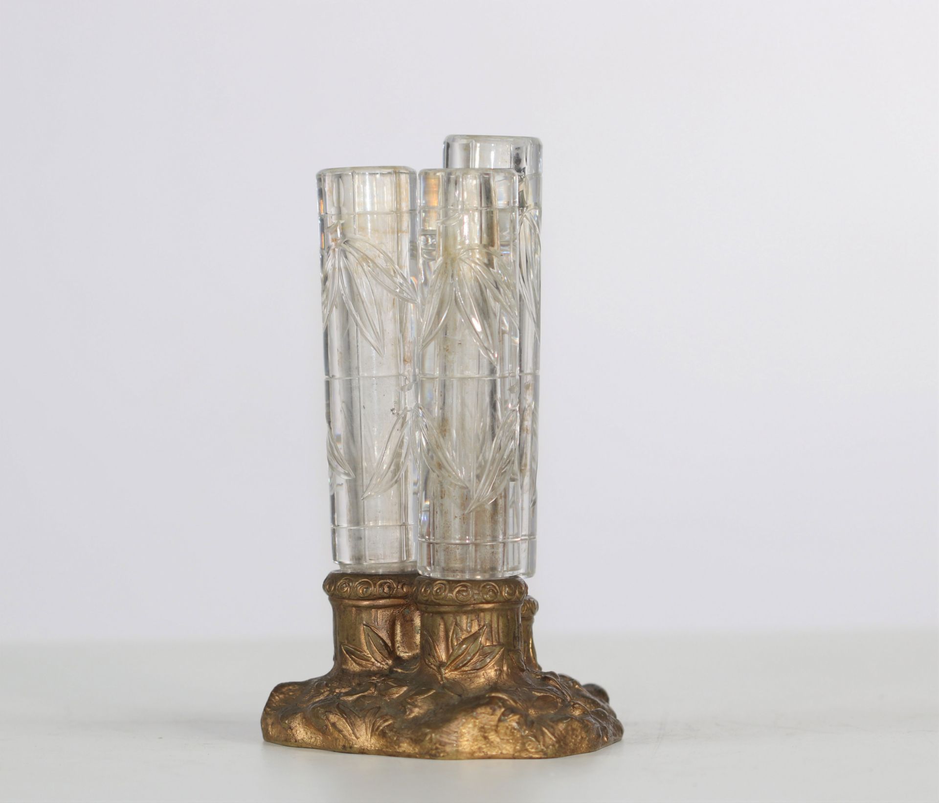 Japanese crystal vase, Baccarat, France, Crystal staircase, late 19th century