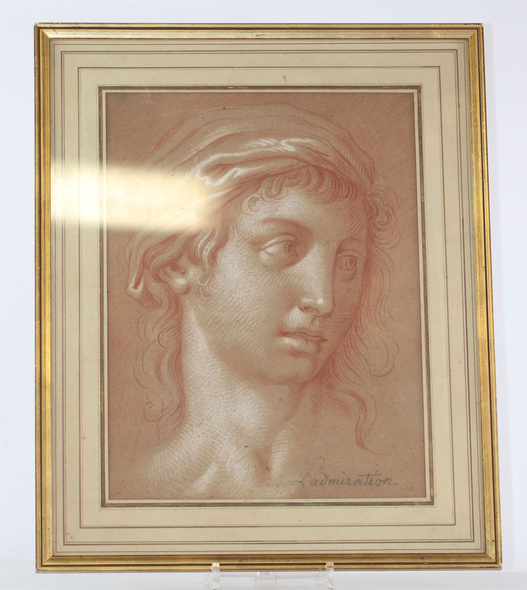 Charles LE BRUN (1619-1690) (attr) lot of 2 red chalk"admiration and challenge"