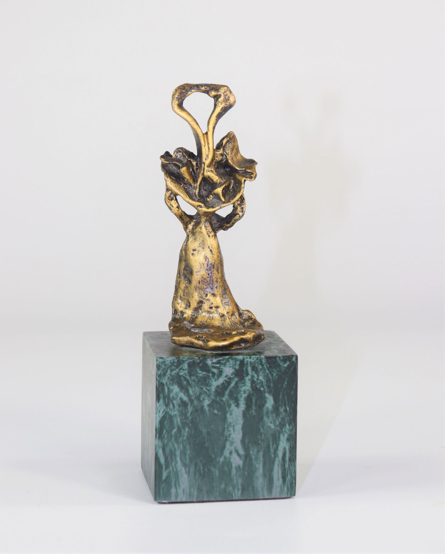 Salvador Dali"Ama De Llaves" 1974 Bronze with nuanced golden patina. Signed on the back"Dali", - Image 3 of 4