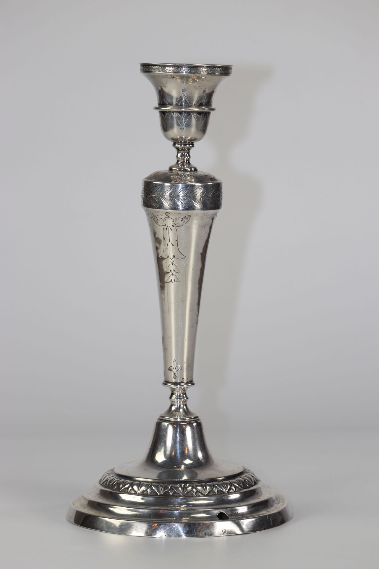 18th silver candlestick - Image 2 of 4