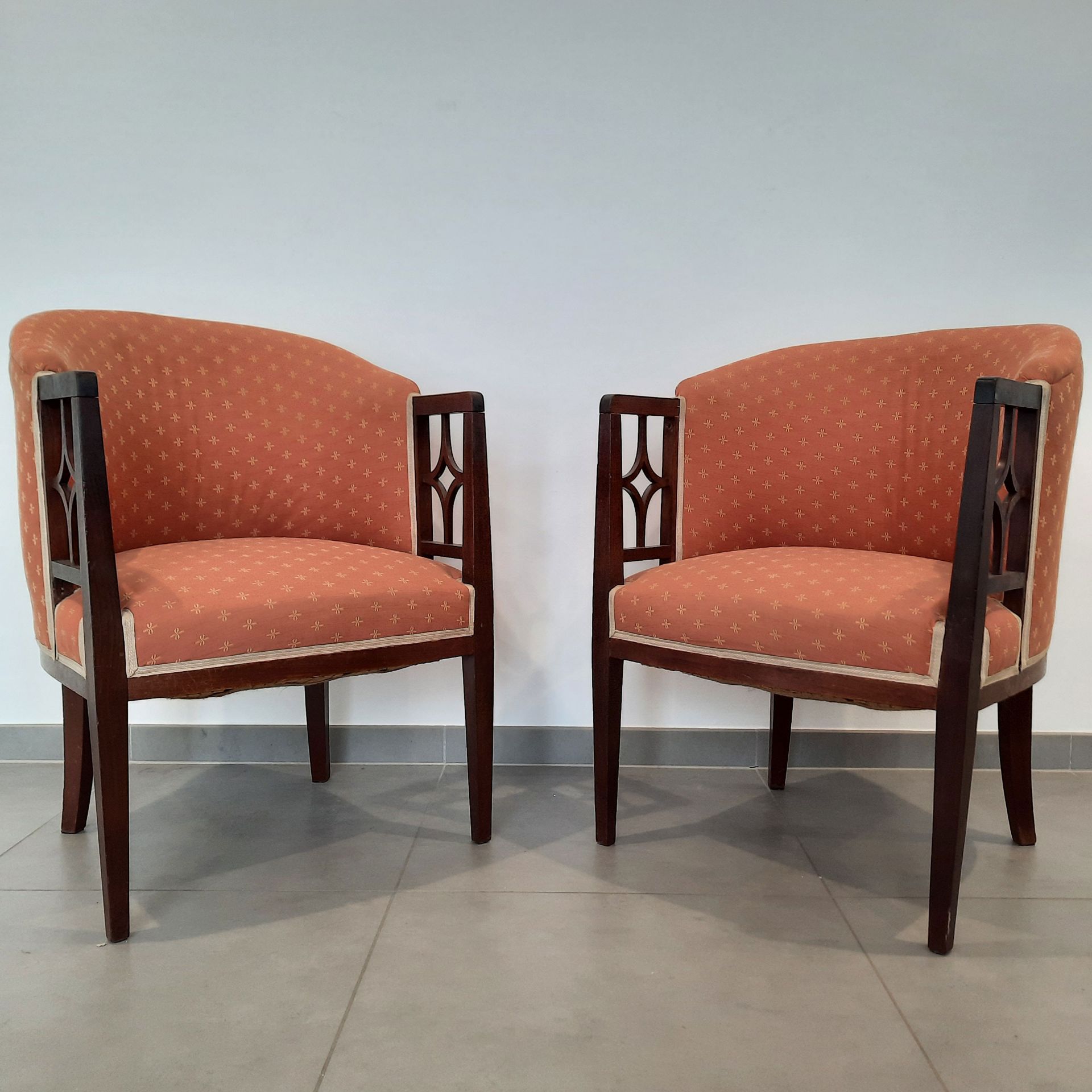 Leon SNEYERS (1877-1949) pair of armchairs - Image 2 of 3