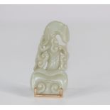 Jade pendant in the shape of a magic mushroom, China Qing period.