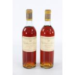 2 bottles of Chateau d'Yquem - Lur Saluces - 1966