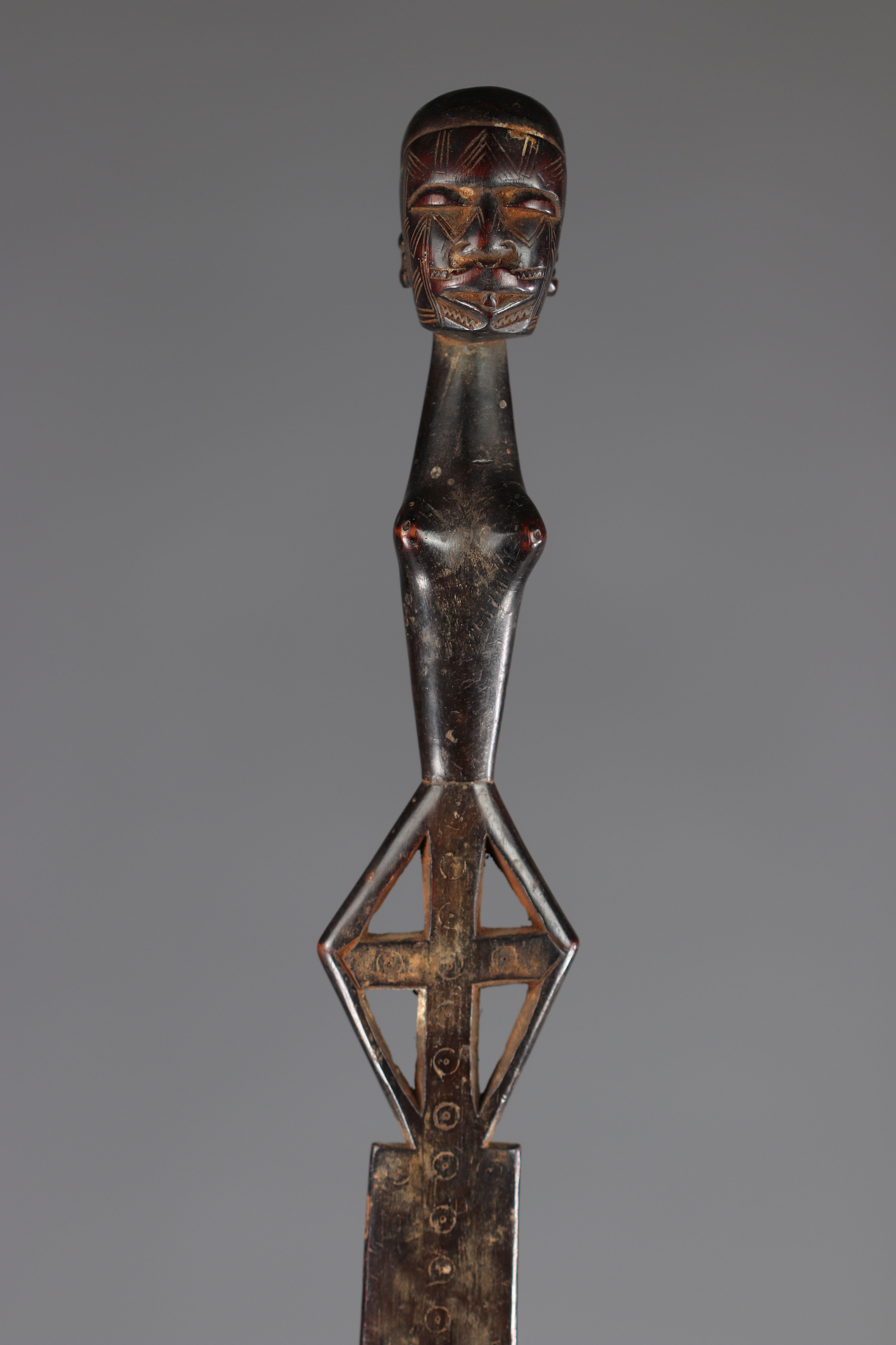 Scepter of dignitary Makonde 20th century - private collection Belgium- Tanzania - Africa - Image 4 of 6