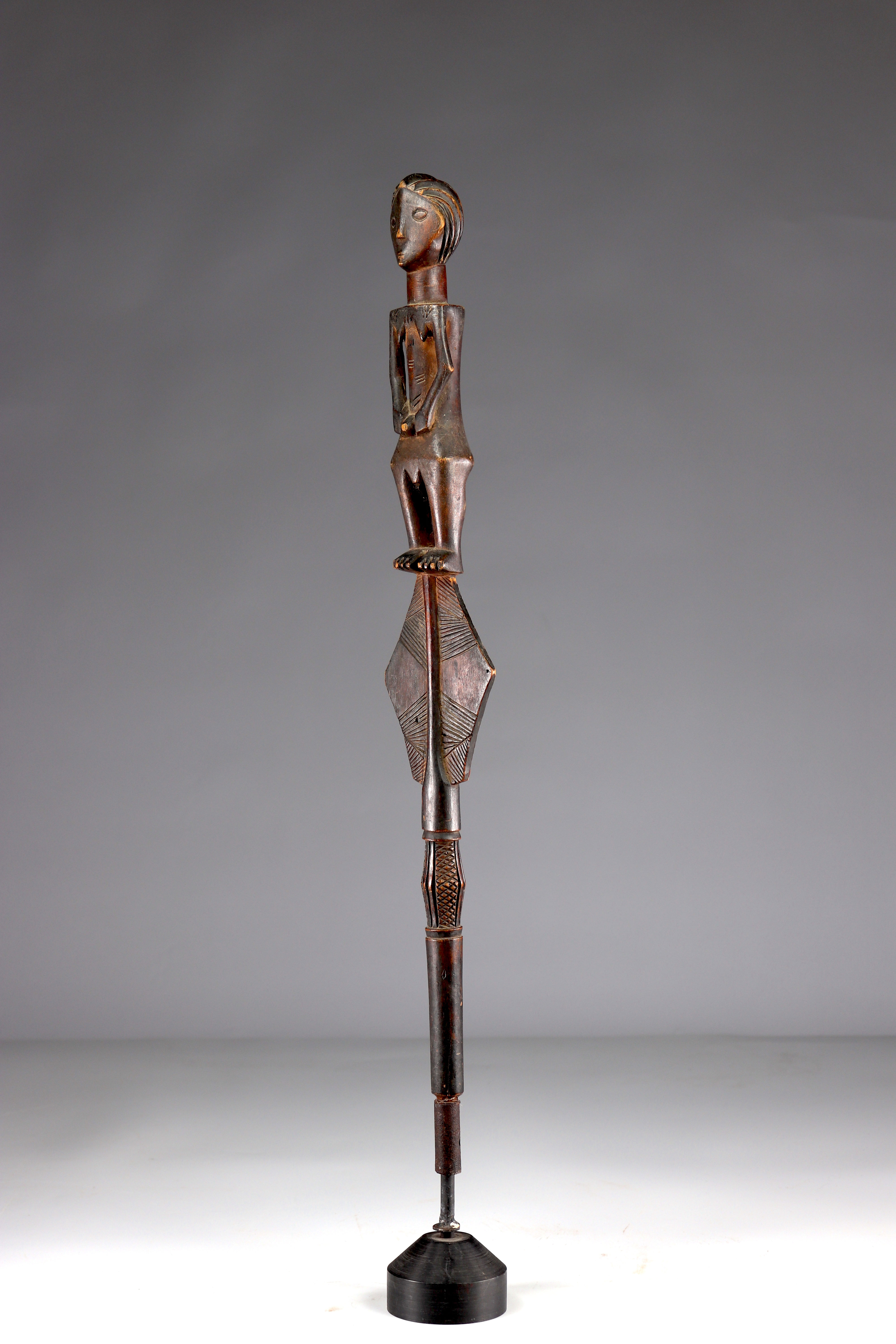 Beautiful and elegant Luba scepter top - beautiful original patina - private collection Belgium - Image 3 of 5