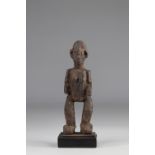 Kassena-Rare statuette and old Kassena statuette (Burkina Faso). Dense wood covered with a thick sac