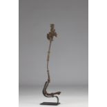 Rare Scepter of a Yoruba dignitary representing a rider - beautiful patina - Prov: JP. Jernander- Ni