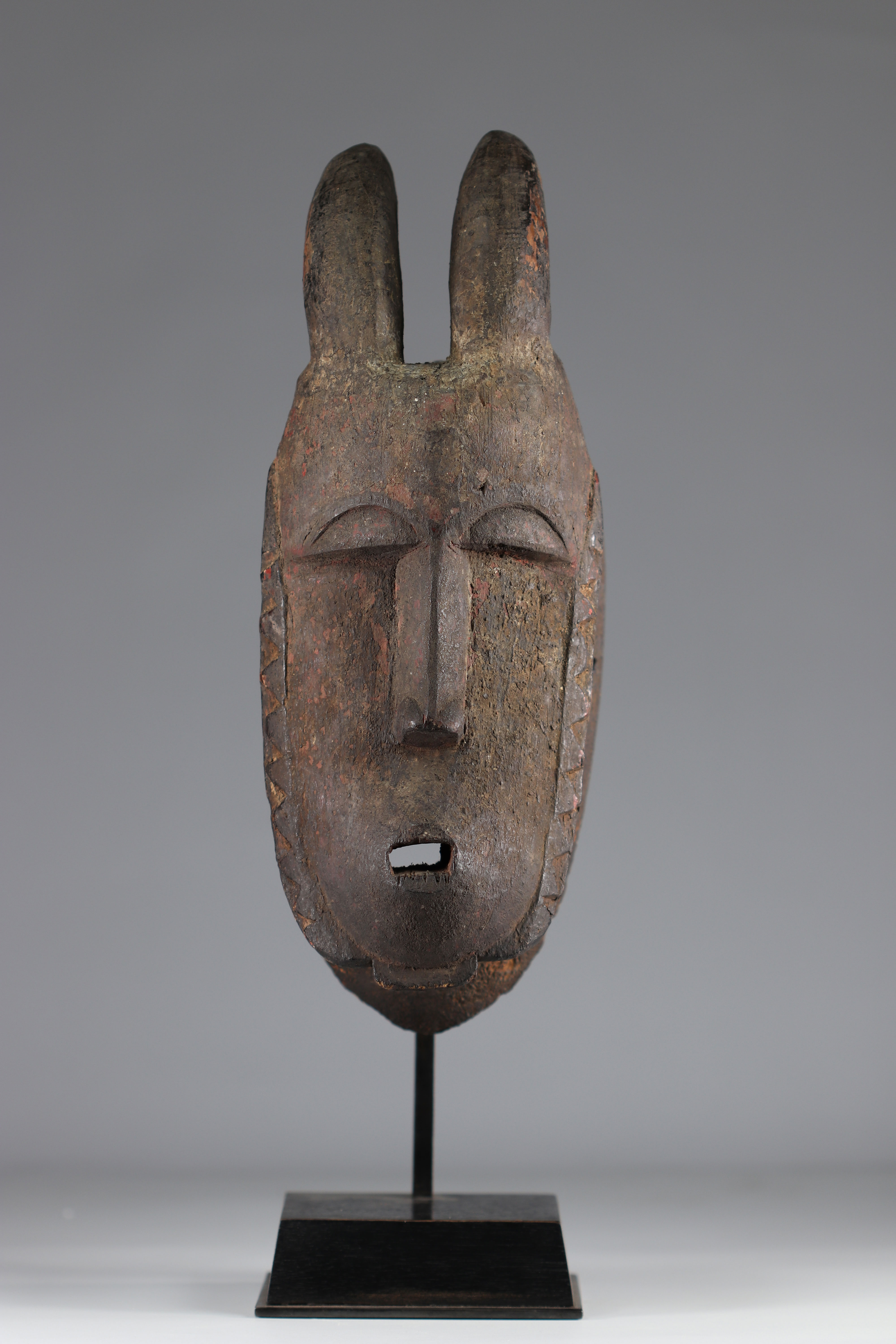 Baoule mask 'kpan pre' - Very old Baoule mask 'kpan pre' (Ivory Coast). First half of the 20th centu - Image 2 of 6