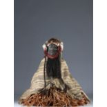 Rare fetish protector of fields with costume.- Dan- Ivory Coast- Mid 20th century. Ex Budrose coll.