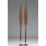 Pair of dance paddles - early 20th century - DRC - Africa