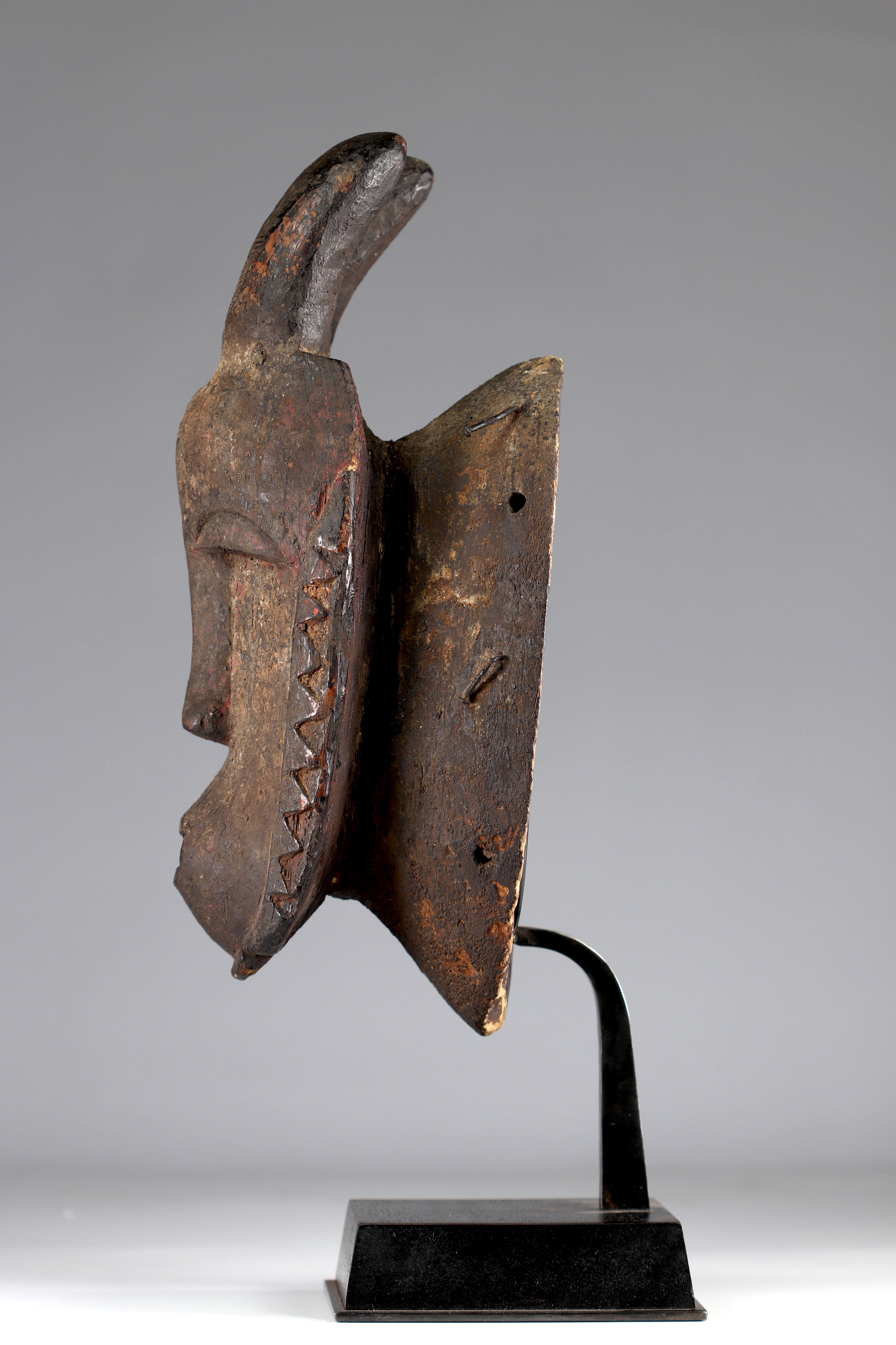 Baoule mask 'kpan pre' - Very old Baoule mask 'kpan pre' (Ivory Coast). First half of the 20th centu - Image 4 of 6