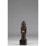 Lobi statuette-Old Lobi statuette. Very thick sacrificial patina. First half of the XXth Century. He