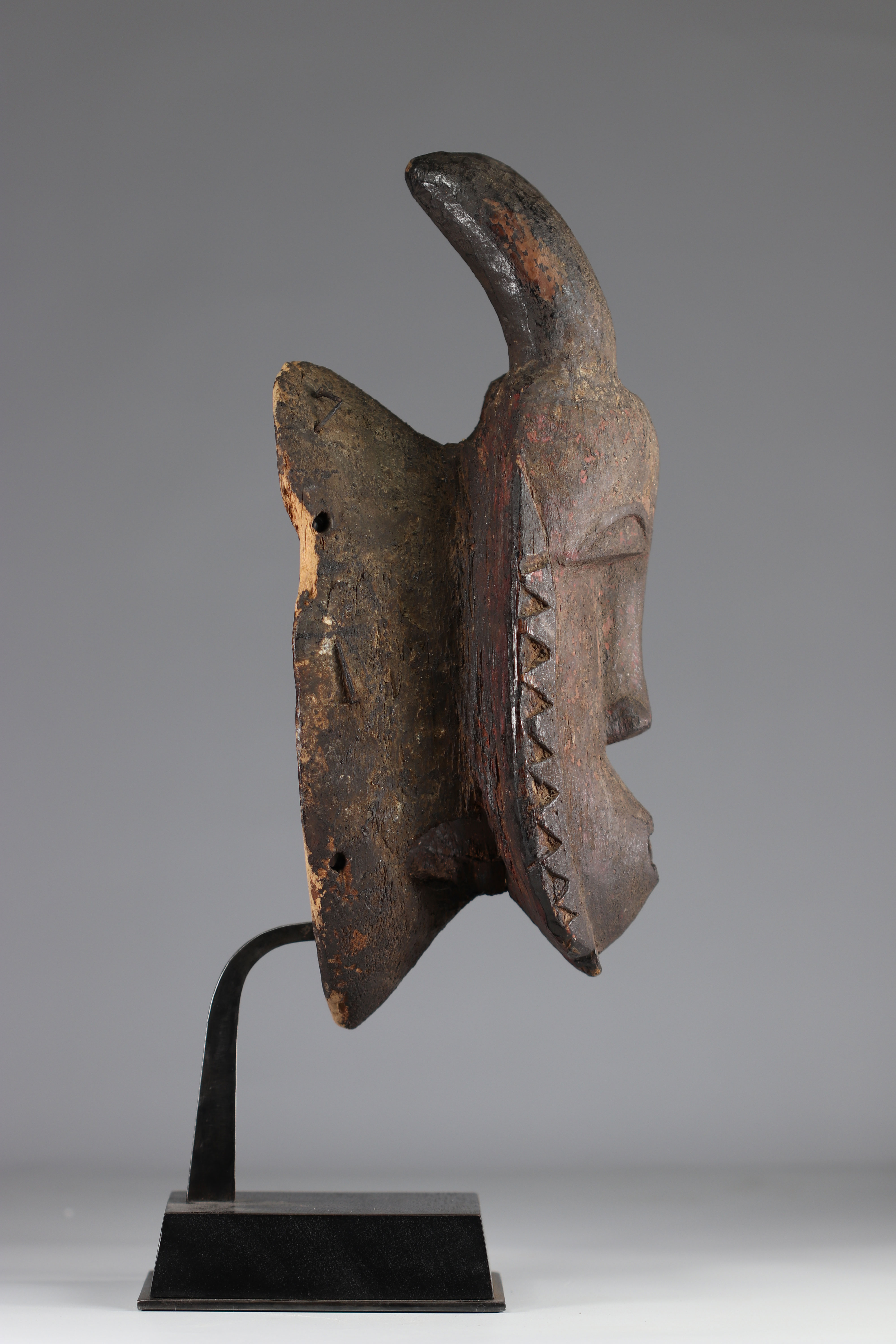 Baoule mask 'kpan pre' - Very old Baoule mask 'kpan pre' (Ivory Coast). First half of the 20th centu - Image 5 of 6