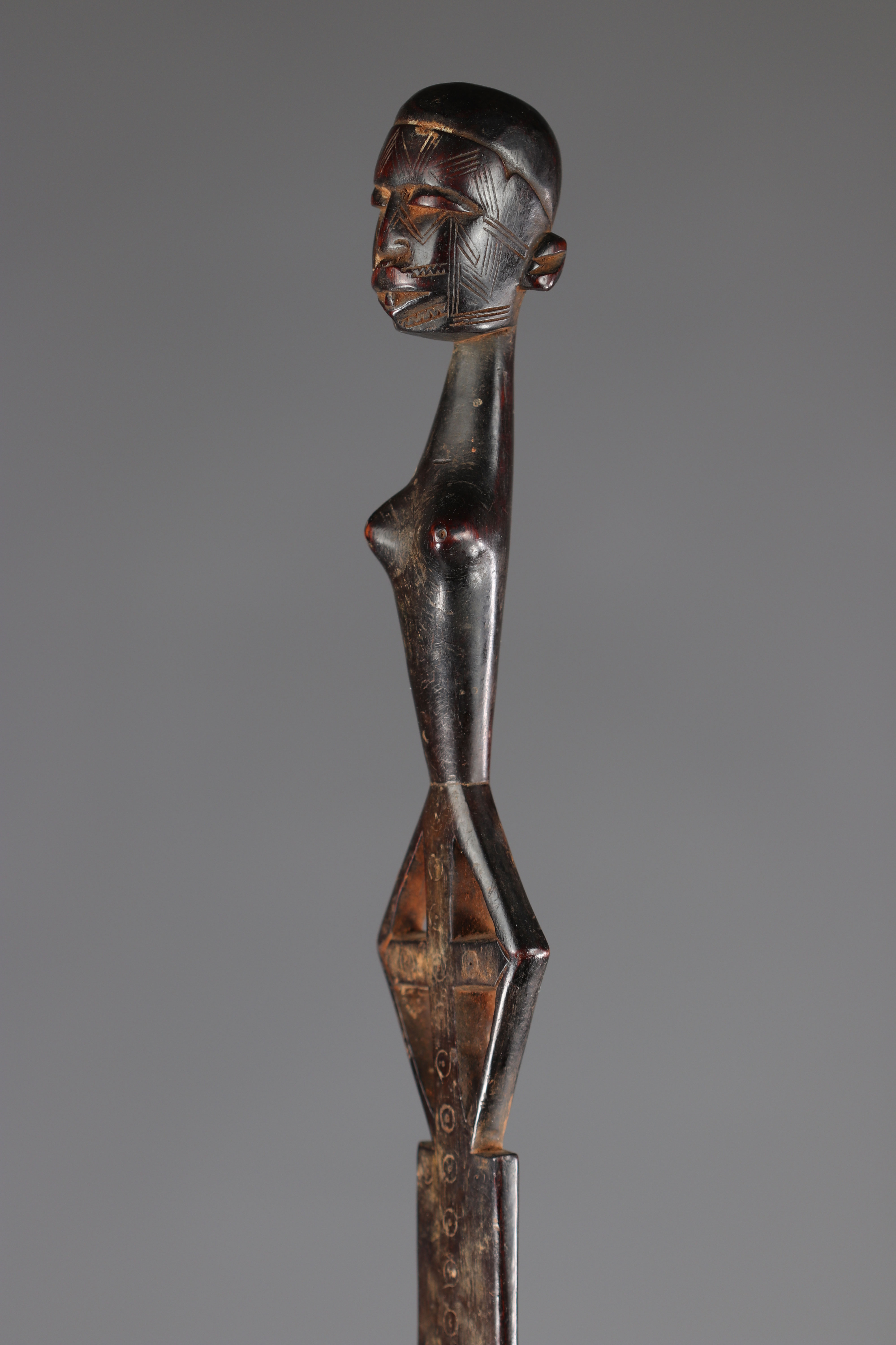 Scepter of dignitary Makonde 20th century - private collection Belgium- Tanzania - Africa - Image 5 of 6