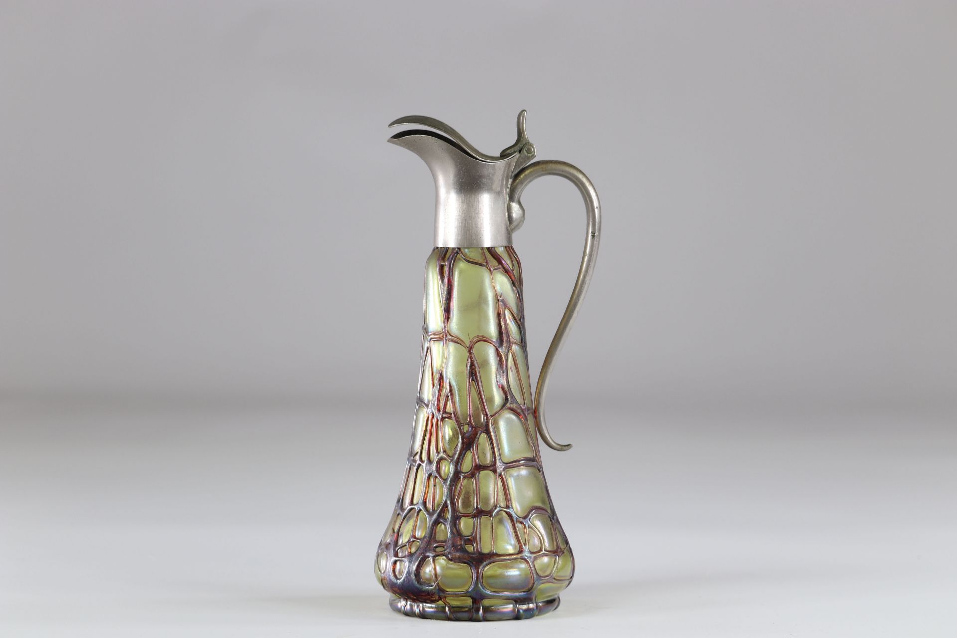 Decanter in the style of Loetz