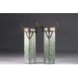 Pair of Art Nouveau vases in the style of Loetz circa 1900