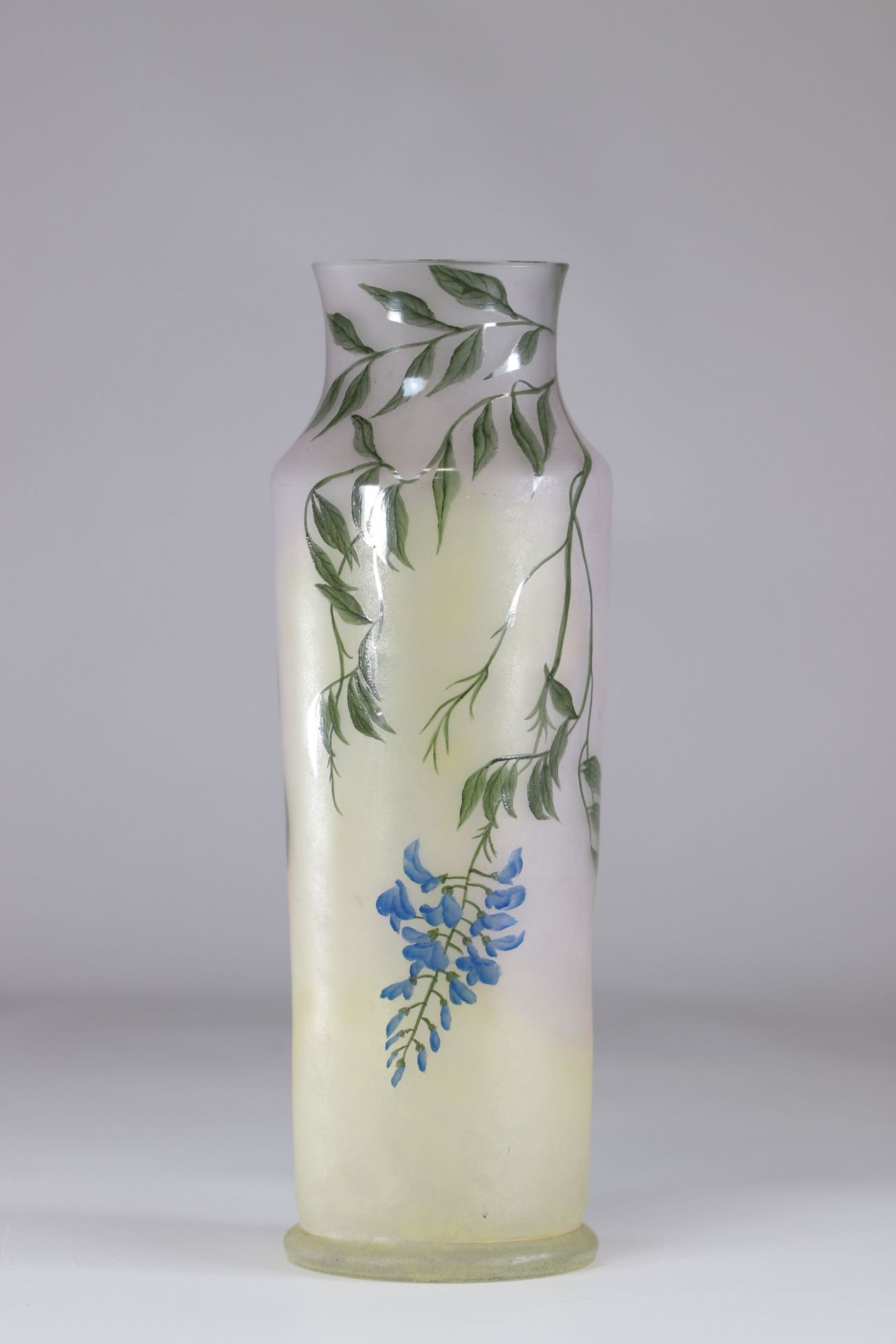 Muller freres Luneville large vase with Wisteria - Image 3 of 4