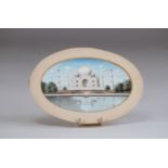 Tacha Mahal fine painting on ivory 19th