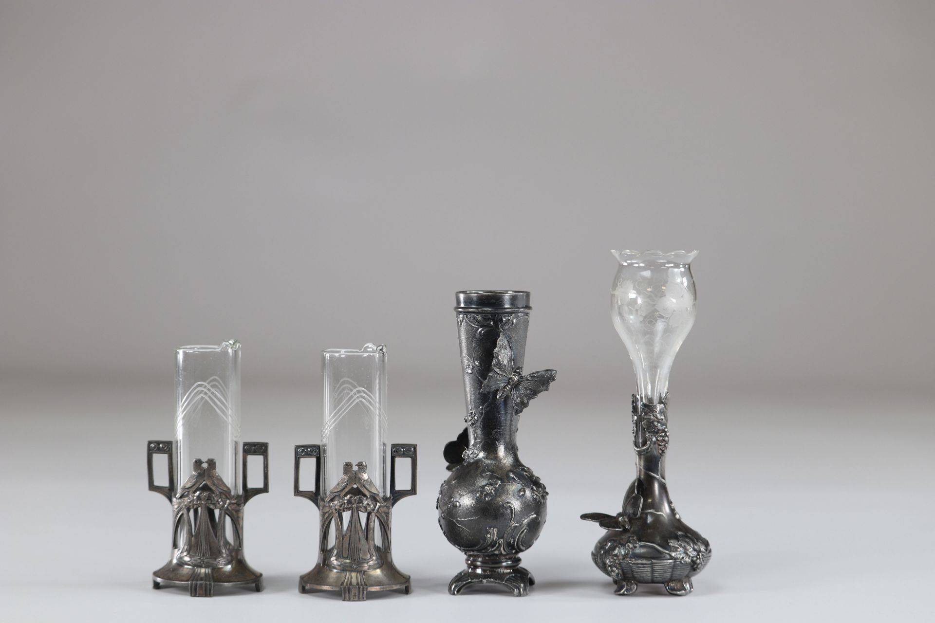 Lot of 4 Art Nouveau vases
