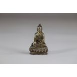 Asia buddha in gilded bronze