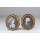 Pair of Louis XVI period portraits