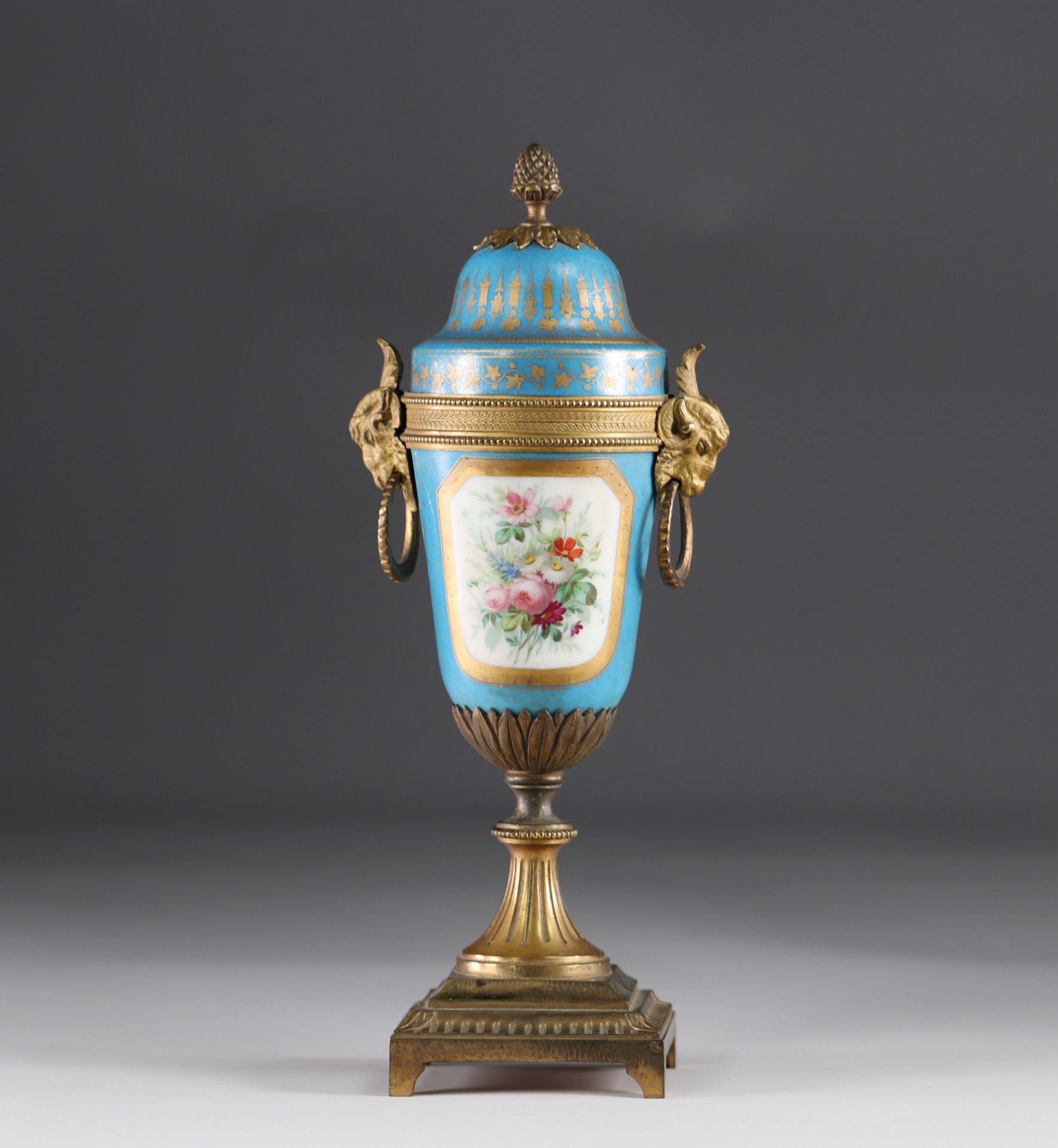 Sevres porcelain covered vase - Image 2 of 2