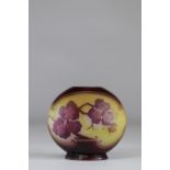 Emile Galle Vase cleared with acid "with apple blossoms"