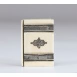 19th century ivory and silver prom notebook