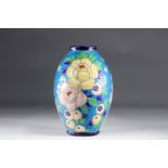 Keramis vase Ar deco floral decoration