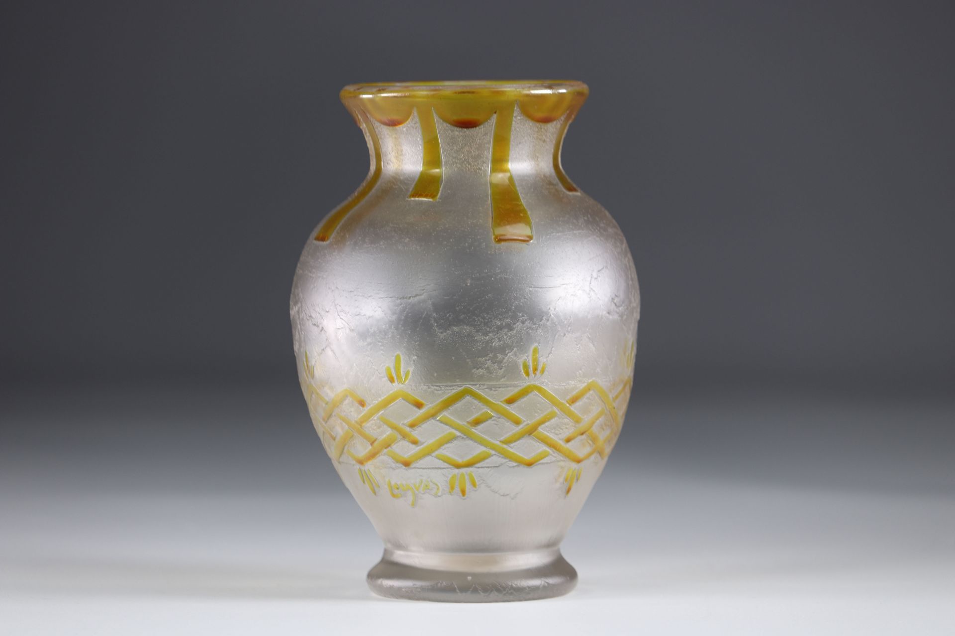 Legras vase cleared with Art Deco acid