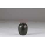 CHRISTOFLE & Luc LANEL small vase with geometric decoration signed under the base