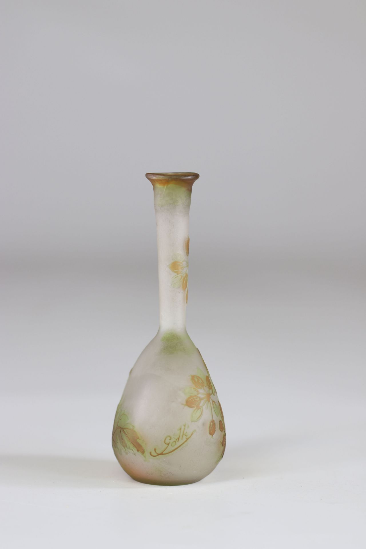 Emile Galle vase cleared with acid "flower decoration" - Image 4 of 4