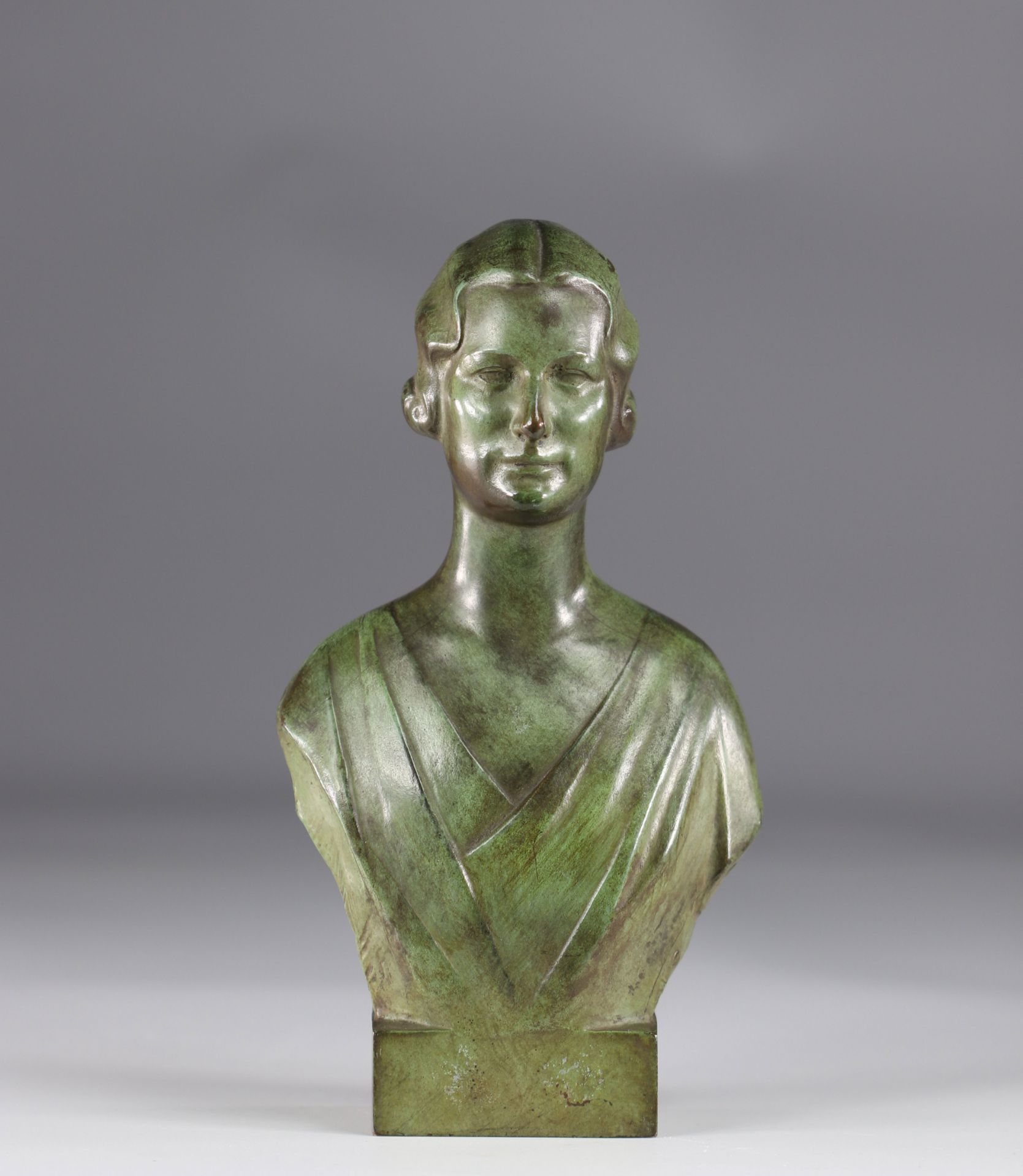 Victor DEMANET (1895-1964) Queen Elisabeth of Belgium bronze sculpture