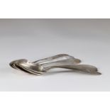 18th silver spoons set of 6