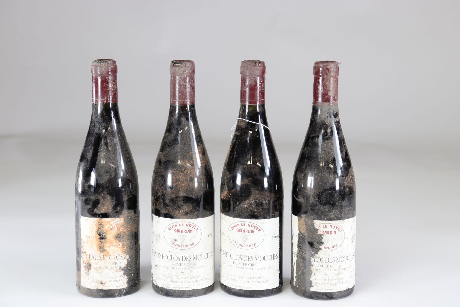 4 bottles - 75cl red wine - clos des mouches 1995