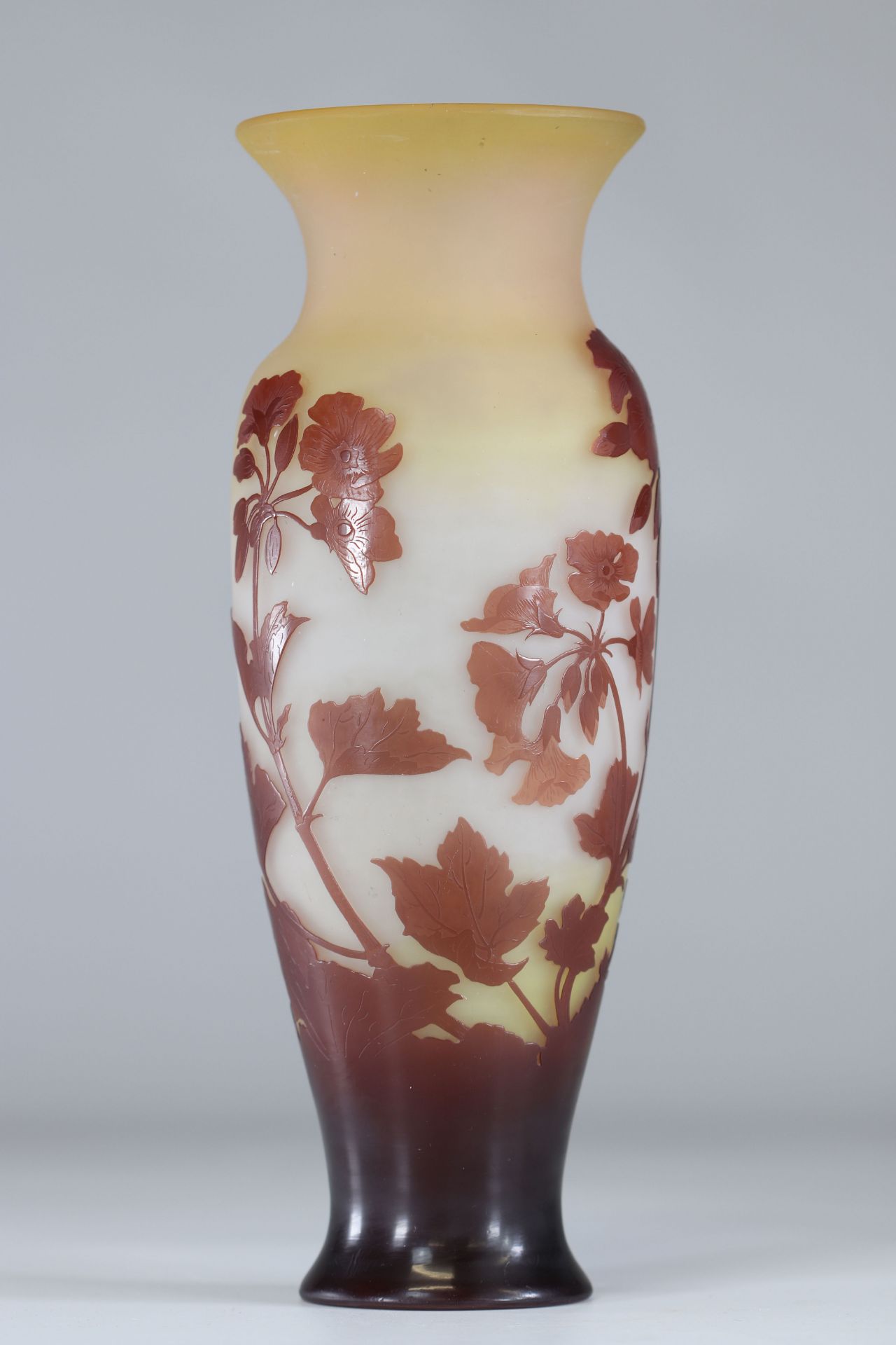 Emile Galle vase cleared with acid "flowers of Manons" - Image 4 of 4