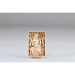 Carved ivory plaque religious scene