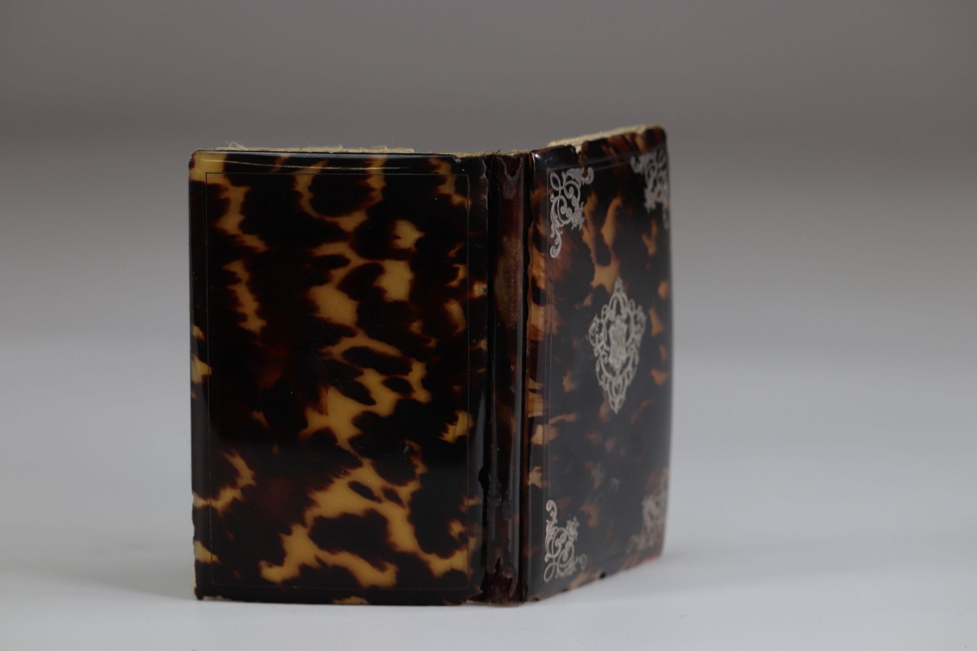 19th century tortoiseshell and silver ball notebook - Image 2 of 3