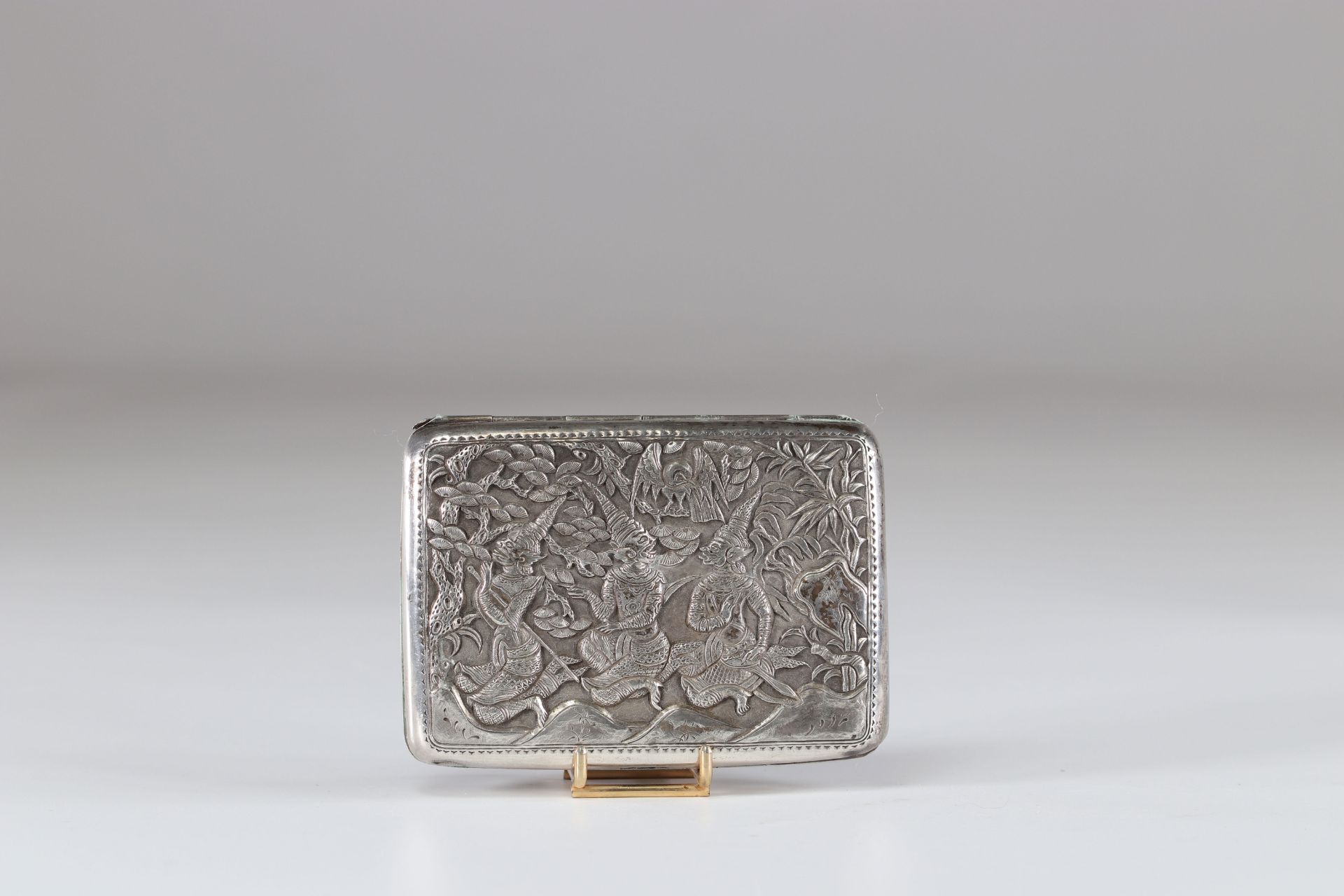 Thailand silver box early 20th century - Image 2 of 2