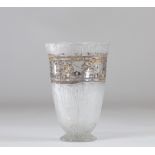 Daum Nancy frosted vase 1930