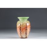 Opaline vase bursts of color 20th