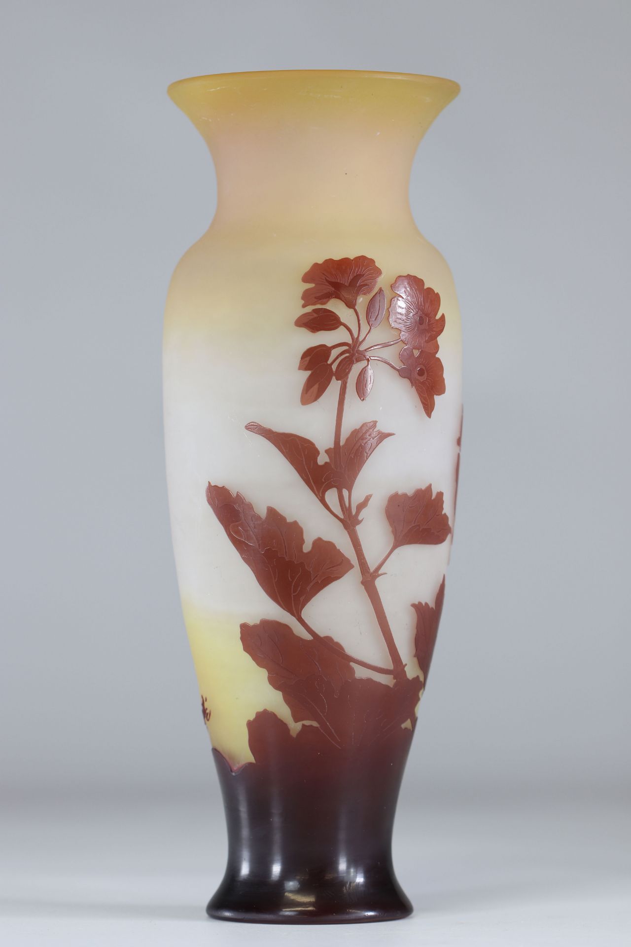 Emile Galle vase cleared with acid "flowers of Manons" - Image 3 of 4