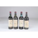 4 bottles - 75cl red wine - chateau montrose 1966