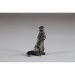 Signature silvered bronze otter to identify