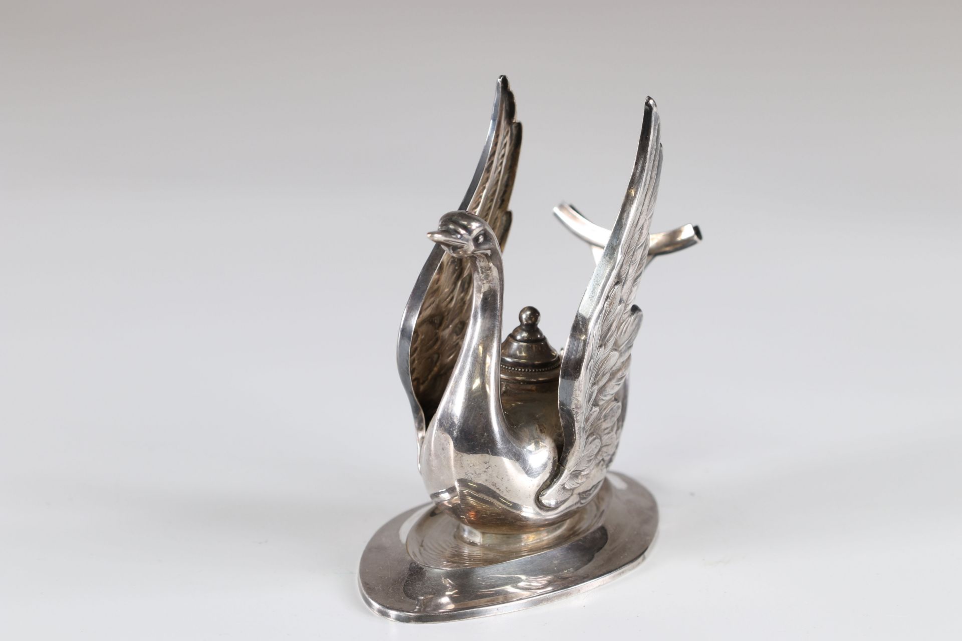 Swan shaped silver glass heater - Bild 2 aus 2